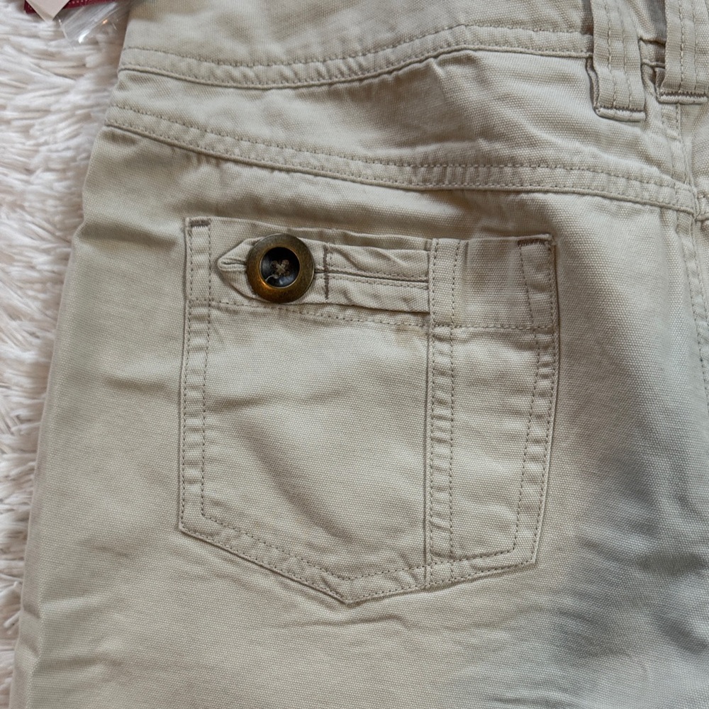 Vintage Faded Glory 100% Cotton Khaki Walking/Bermuda Shorts Button Pockets - Picture 6 of 12